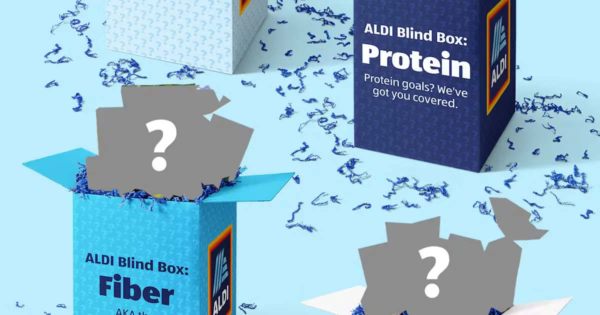 Aldi раздает слепые коробки с продуктами для всех нас, взрослых детей